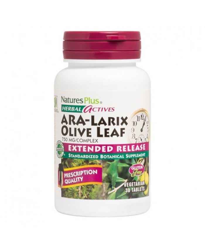 Nature's Plus Ara-Larix Olive Leaf Extended Release 750mg 30tabs